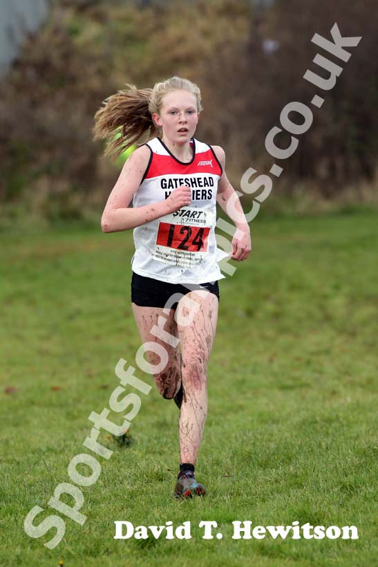 Red 128 girls 2012 North East Championships, Summerhill Country Park, Hartlepool.